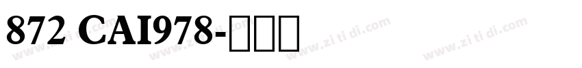 872 CAI978字体转换